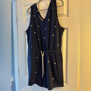 Lou & Grey Navy Blue Star Print Romper